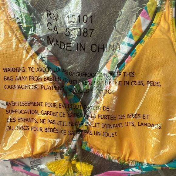 Blue Rod Beattie Fantasy Island Halter Triangle Bikini Top - Picture 8 of 8